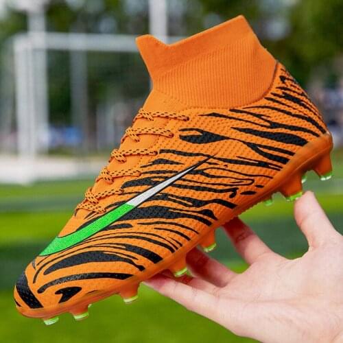 Men Soccer Shoes TF/FG/AG High Ankle Football Boots Man Women Cleats Grass Training Sport Shoes Outdoor Turf Sneakers Size 35-45