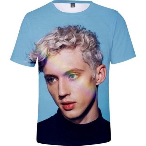 Aikooki New Australia Singer Troye Sivan 3D T Shirt Men/Women Summer Fashion Harajuku T-Shirt 3D Print Troye Sivan Mens T Shirt