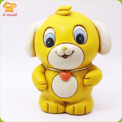 New cute dog 3d animal mold decoration chocolate soap candle baby birthday decoration DIY mold tool