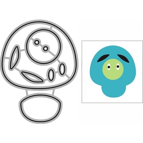 New Melancholy Mushroom Pig Craft Embossing Mold 2021 Metal Cutting Dies for Decor Scrapbooking Album Card Making No Stamps