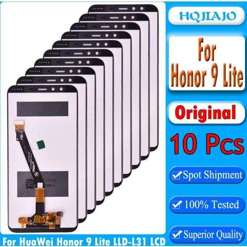 10pcs Original For 5.65' Huawei Honor 9 lite LLD-L31 LCD Display Touch Screen Digitizer No Frame Assembly Repair Parts