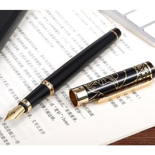 Picasso 902 Business Gentleman Series Fine Nib Fountain Pen Golden Engraving For Office & Home Writing Gift Pen