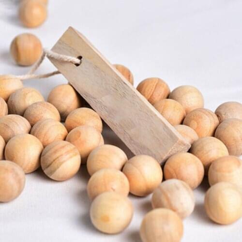 50Pcs 1.8cm Moth Insect Camphor Natural Cedar Wood Wood Balls For Drawers Storage Boxes Closets Pest Control Parts