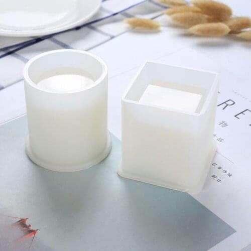 Silicone Mold Epoxy Resin DIY Pen Container Organizer Square Round Storage Holder Silica Molds Crafts Jewelry Making Charms