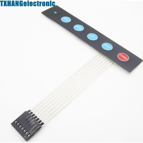 LED 1x5 Matrix Array 5 Key Membrane Switch Keypad Keyboard Menu Auto diy electronics