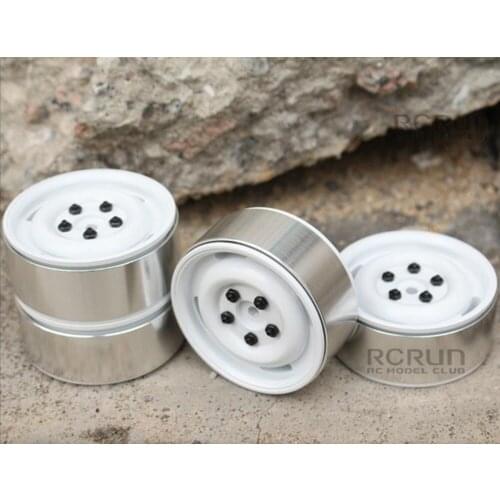 1:10 Rc Climbing Car Retro Negative Tires Rims Metal 1.9 Inch Wheels Hub For Toy Car Land Cruiser LC80 TF2 Land-Rover 4pcs/sets