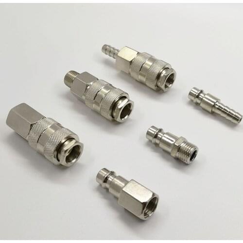 1PCS EU Type Socket or Plug Pneumatic Fitting European Standard Quick Coupler Connector Adapter for Air Compressor