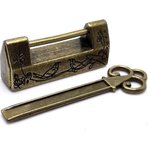 1pcs Mini Small Size Retro Vintage Finishing Drawer Gift Box Lock Padlock for Case
