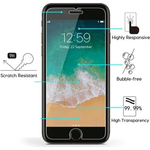 100pcs For iPhone X 7 5S Galaxy S6 2.5D 9H Note 5 Premium Tempered Glass Film Screen Protector iphone7 6S Plus 5 6
