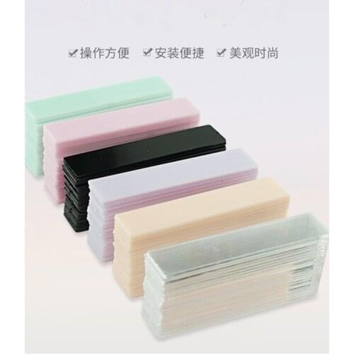 48pcs 6 Color False Nail Display Show Stand Clear Rectangle Holder Strip UV Acrylic Gel Polish Manicure Showing Practice Tool