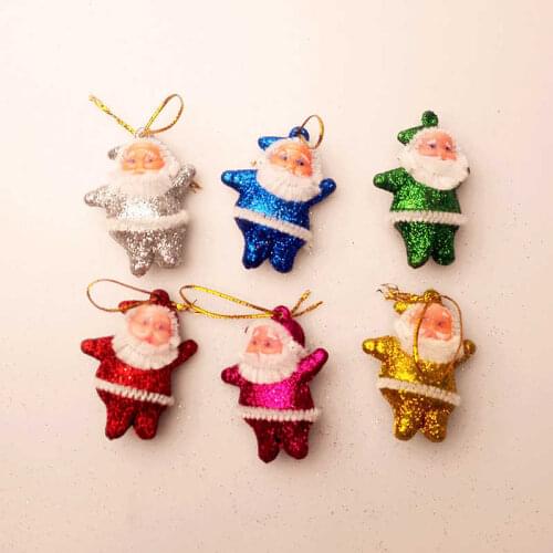 6pc Christmas supplies wholesale Santa Claus hanging decorations Christmas decorations small hanging decorations