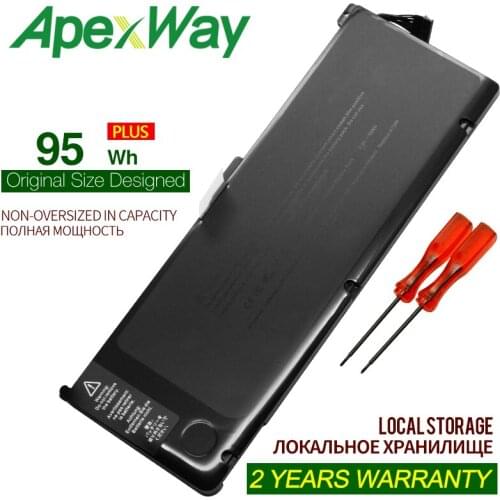 ApexWay 7.4V 95Wh Laptop Battery A1309 for Apple MacBook Pro 17" A1297 Early 2009 Mid-2009 Mid-2010 Screwdriver Battery