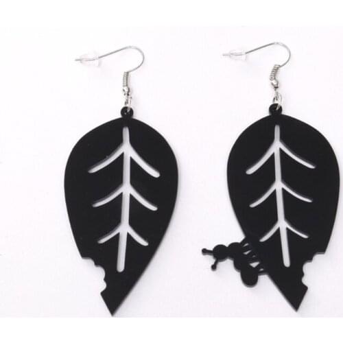 Ant Leaf Earrings Epoxy Resin Mold DIY Keychain Necklace Pendant Silicone Mould A0NF