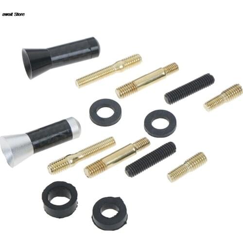 1pc Car Auto Mini Carbon Fiber Short Stubby Screw On Aerial Antenna Mast Multi Style Car Stying