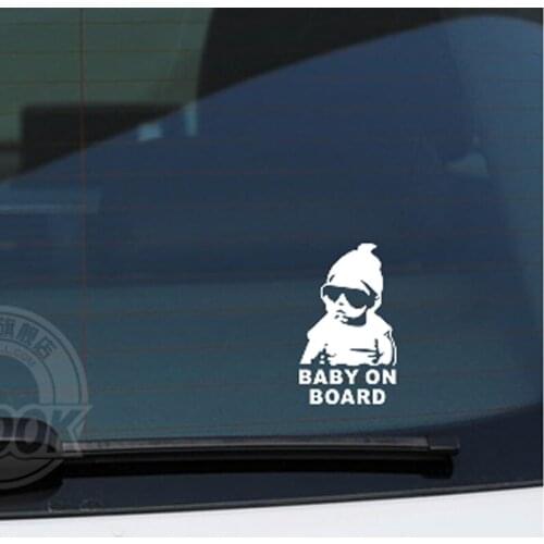Car Sticker 14*9CM BABY ON BOARD Funny Reflective Child Stickers for Skoda Octavia Fabia Rapid Superb Yeti Roomster