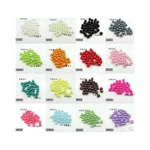 Free Shipping 4mm 650pcs 26 colors, ABS Imitation Pearl Round Plastic Beads, Making jewelry diy beads, Jewelry Handmade necklace