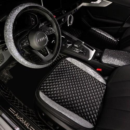 Summer Car Seat Cover Diamond Auto Interior Seat Cushion Accessories Women Universal Size Winter Seats Covers Car Styling