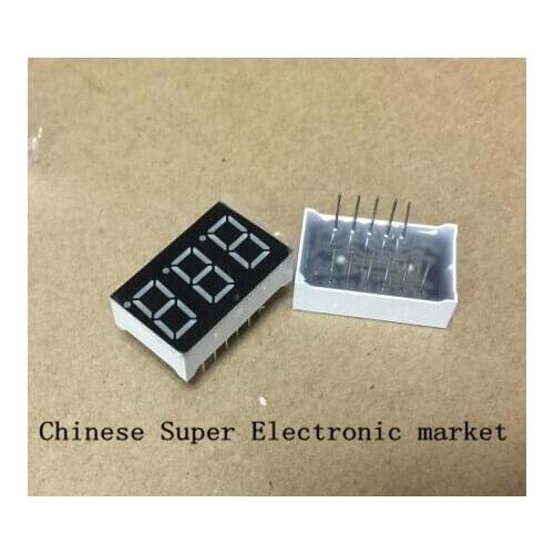 10PCS 0.36 inch 3 Bit Digital Tube Red Led Display Series Voltage Panel Common Cathode