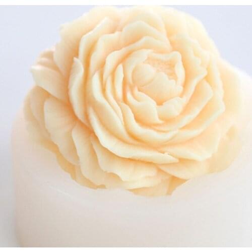 Peony Pattern Soap Mold Flower Silicone Mould for Natural Soap Making Handmade DIY Soap Molds Resin Mold Wax Melt Mould
