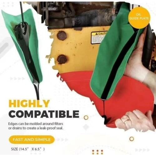 Flexible drainage and oil drainage silicone oil guide plate can be folded to receive any shape funnel oil guide tool