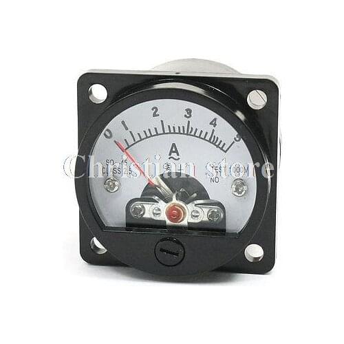 Class 2.5 AC 0-5A Current Test Amperemeter Panel Meter Gauge SO-45