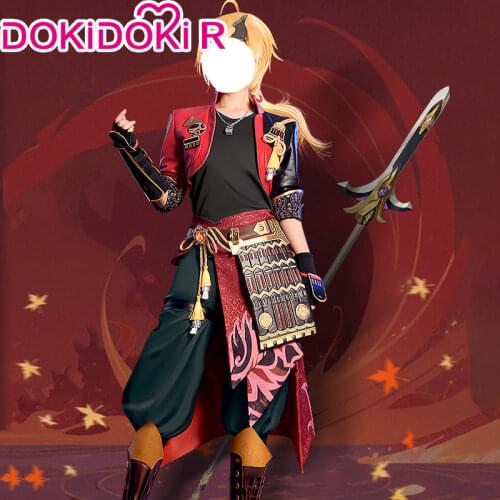 DokiDoki-R Game Genshin Impact Cosplay Thoma Cosplay Men Costume Genshin Impact Thoma Cosplay Costume