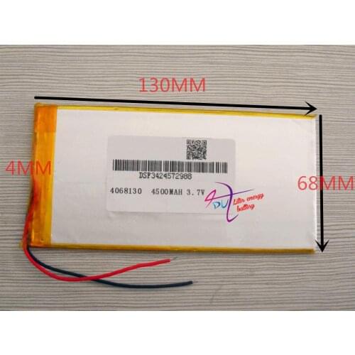 Best battery brand Good Quality COSLight Cell 3.7V 4068130 4500mAH (Real Capacity) Li-ion battery for 8,9,U9GT3 Tablet PC 4
