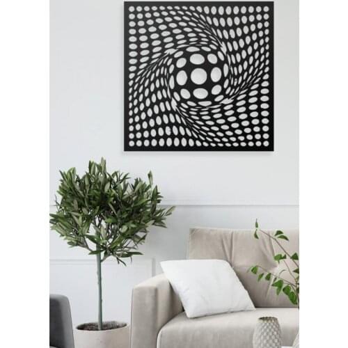 Illision Metal Wall Decor Art Decor 3D Metal Sculpture Home Decor Office Decor Stylish Bracket Hanger