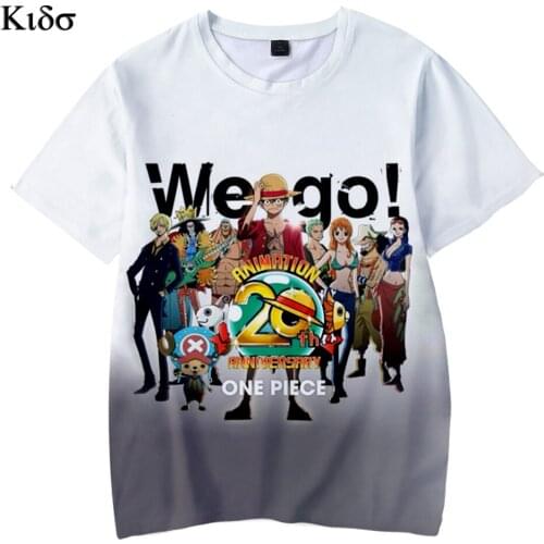 Fashion Design Kids Casual tshirt One Piece Printed T shirt Boys Girls Short Sleeve O-Neck Harajuku Pirate Luffy Cartoon T-Shirt