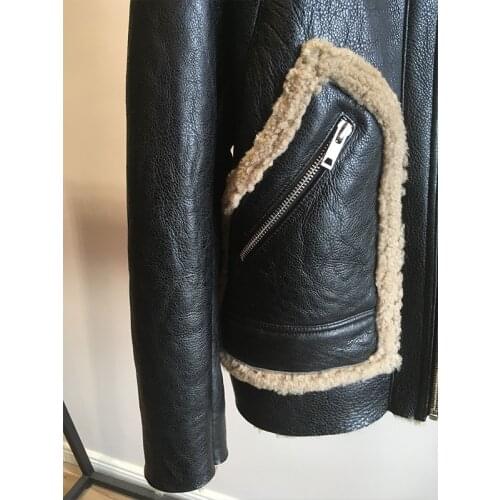 Natural 200% Shearling Jacket Men Clothes Streetwear Real Fur Coat Man Moto Biker Slim Genuine Leather Jackets 885555