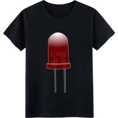 Mens Red LED Lamp (Off) t shirt personalized Short Sleeve S-XXXL clothing Anti-Wrinkle Casual Spring Autumn Normal shirt