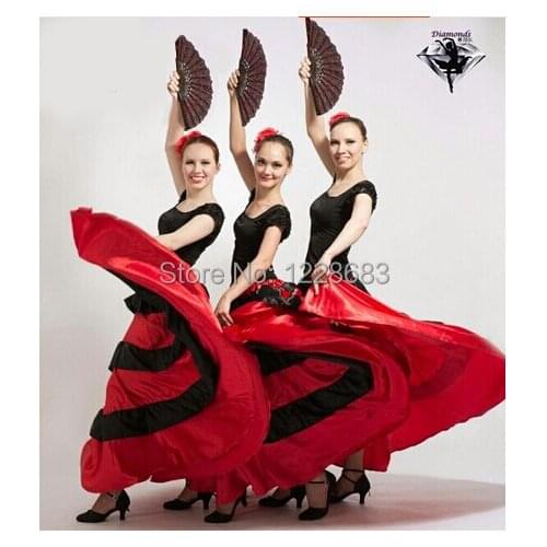 New Fashion Discount Cheap Spanish Bullfight Black Red Girls Long Flamenco Dress Vestidos Flamencos Women Traje De Flamenca
