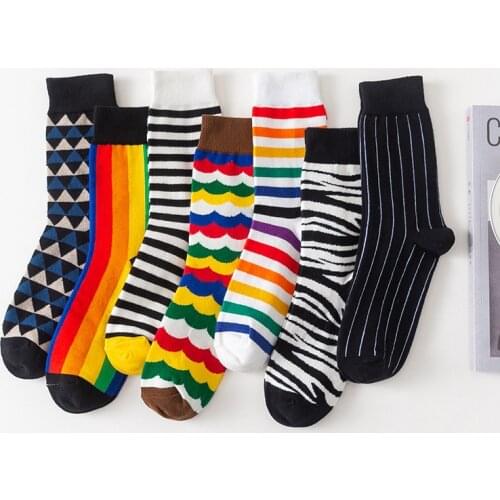 2021 Autumn and Winter New Socks Hip-hop Street Skateboarding Trendy Socks Ins Womens Cotton Socks Couple Stockings EU 35-43