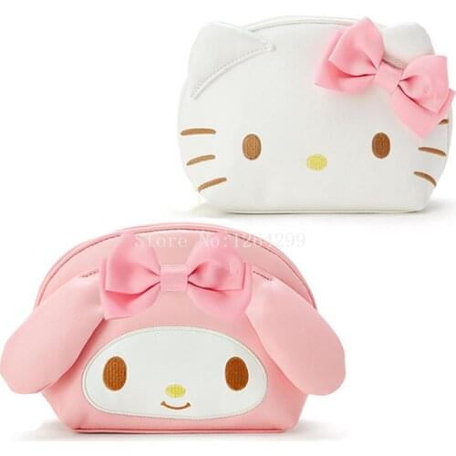 New Kawaii Anime Girls Kids Woman Mini PU Cosmetic Bags For Children