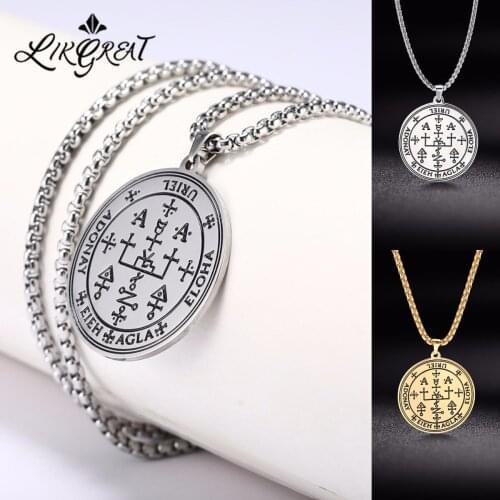 Wholesale Supernatural Archangel Michael Raphael Uriel Gabrie Talisman Angel Pendant Necklace Men Women Wicca Neck Chain Jewelry