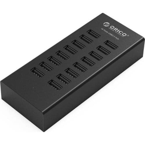 ORICO H1613 16Ports USB2.0 Hub USB Port USB HUB Portable USB Splitter With EU US 12V 2A Power Adapter for Laptop PC Tablet
