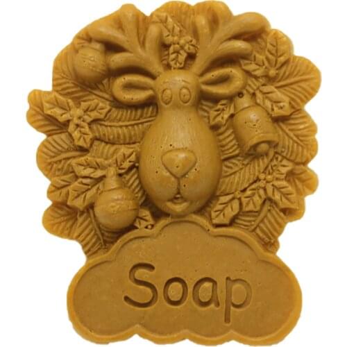 Christmas Moose Silicone Soap Mold Chocolate Mould Soap Candle DIY Mold Soap Making Mold Craft Art Cake Tool