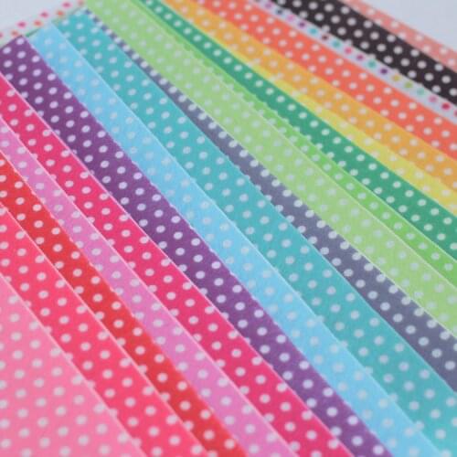 Special Offer 18 colors Polka Dot High Quality Printed Felt Fabric 15x15CM Nonwoven DIY Polyester Felt Fabric
