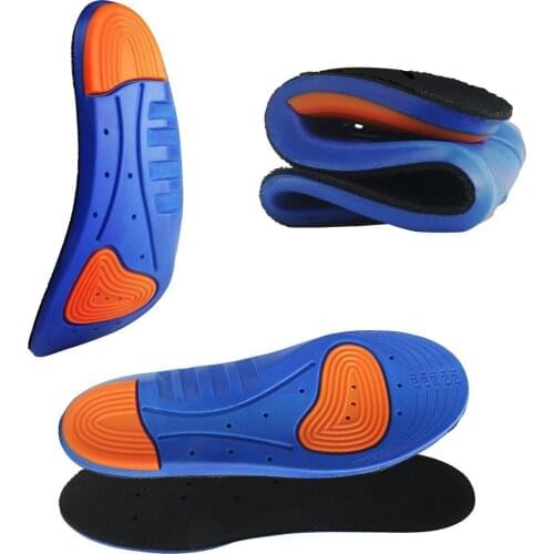 Sports Elastic memory Silicone Gel Insoles and Shoe Inserts for Women and Men Breathable shoes Pad