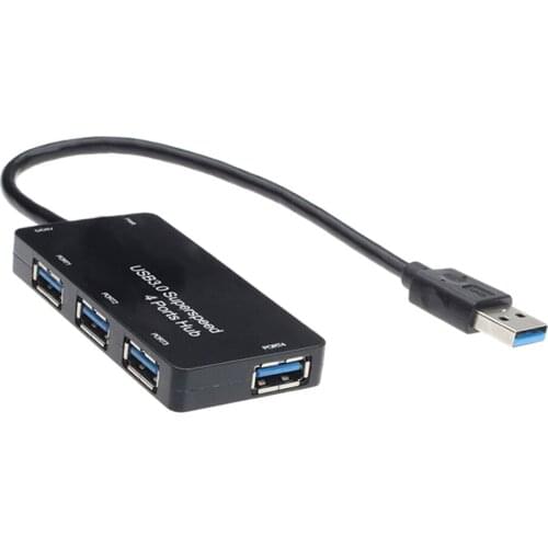 USB 3.0 Hub 4-Port Splitter Docking Station For PC Notebook Laptop