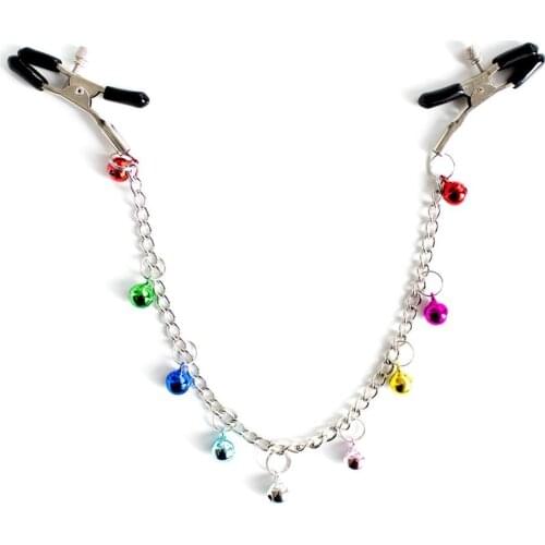 Nipple Clamps Sex Toy Shaking 9 Small Bells With Chain Flirt Adult Products Stimulation BDSM Bondage Game for women Breast Clip