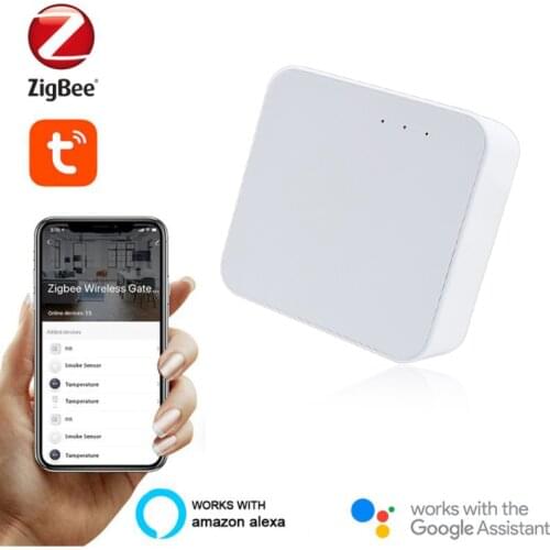 ZigBee Smart Gateway Hub + Zigbee smart switch module DC5-32V RF receiving 10A relay, Works withAlexa Google Assistant,Tuya Life