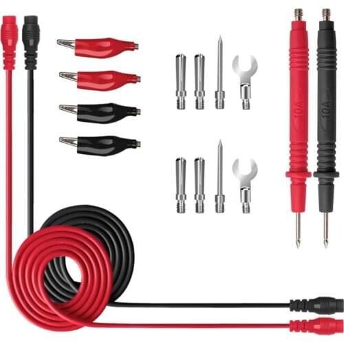 16pcs/set Universal Digital Multimeter Probe 93cm Needle Tip Test Leads Pin Wire Alligator Clip Kit