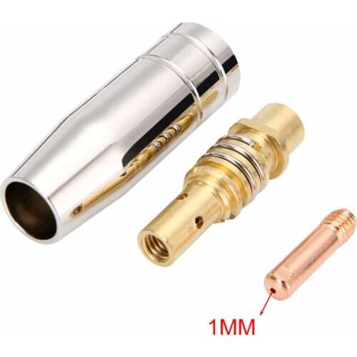 3pcs Gas Nozzle Welding Accessories CO2 MIG Air Cooled 15AK 1.0mm Contact Tip MIG MAG Welding Torch Part Tool