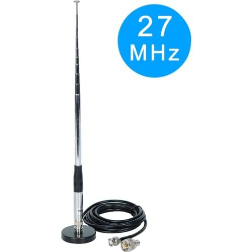 ABBREE Telcscopic BNC/PL259 CB Antenna 27MHz Compatible with Midland Maxon Radio Shack Portable Handheld CB Radio Mobile Radi