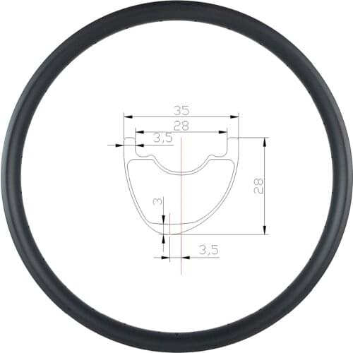 29er MTB AM ENDURO 35mm TAPELESS carbon rim TUBELESS READY asymmetric 28mm deep UD 3K matte glossy 24 28 32 36 Holes 29in wheel