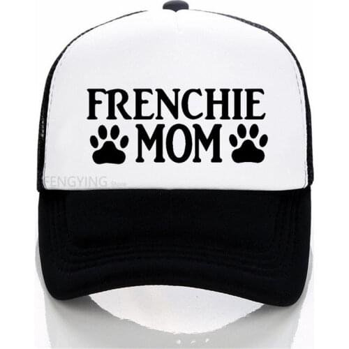 Frenchie Mom baseball cap Funny Men Women novelty cap Adjustable mesh trucker hat