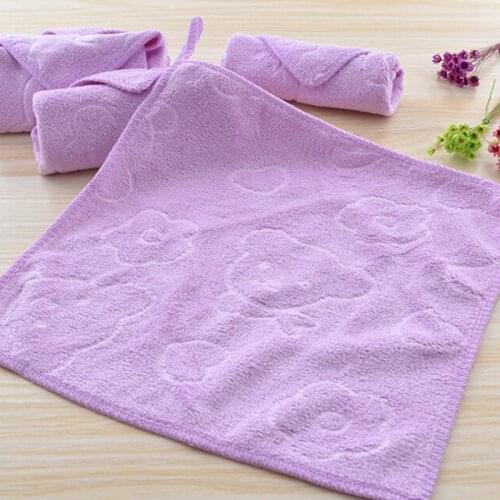 4 Color Printing Baby Towel Children Towels Super Soft Baby Care Strong Absorbent Bath Towel For Baby Hook Small Square For Kids