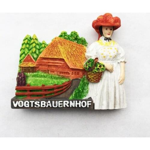 Germany Black Forest Farm Open Air Museum Stereo Scenic Tourist Souvenir Fridge Magnet