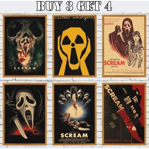 Scream Dead Horror Filmkraft Paper Poster Pictures Painting Home Decor Living Room Wall Art